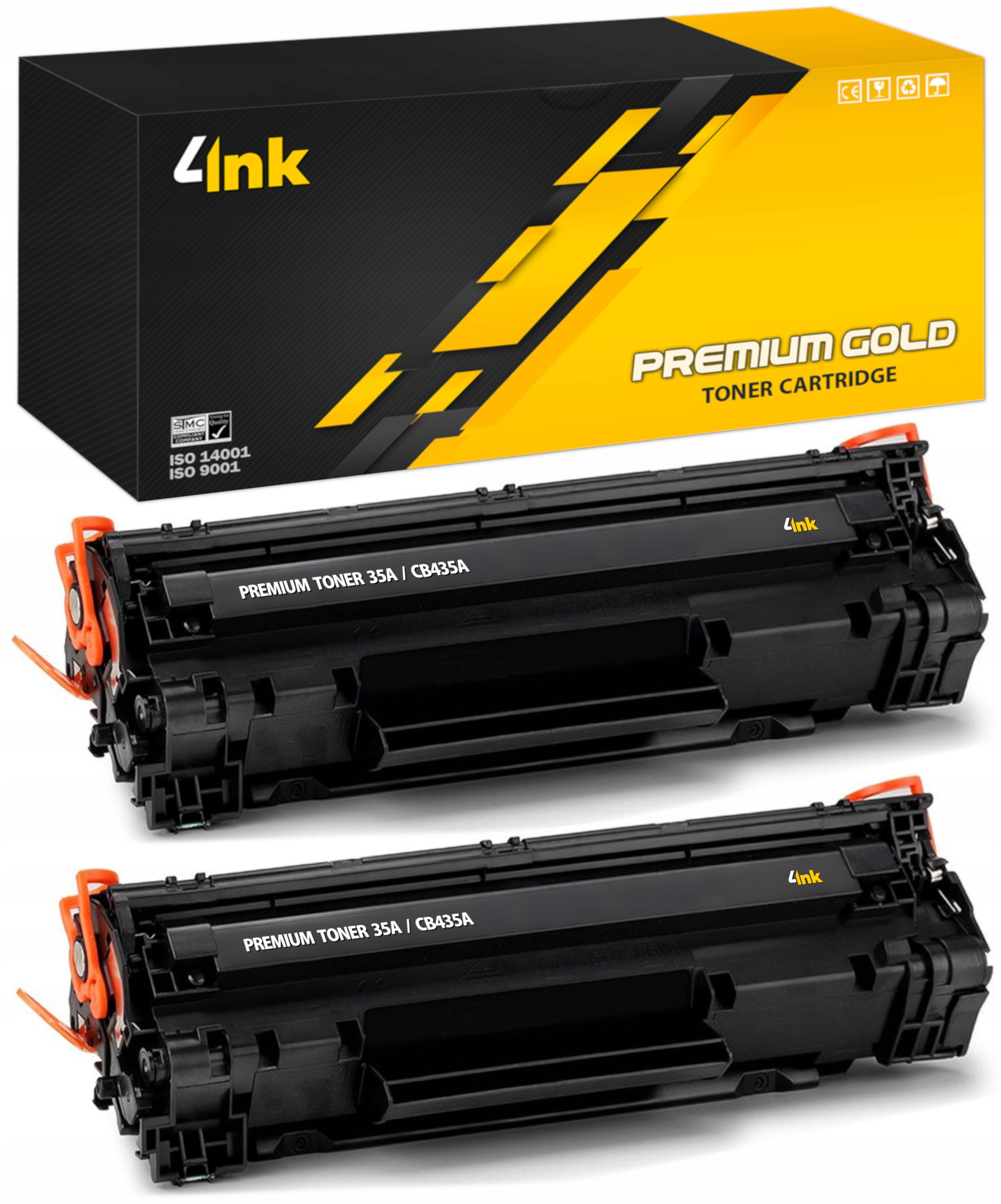 4INK toner pre tlačiareň HP 2x-35A-435A-pre-Laset-Jet-CB435A čierna (čierna)